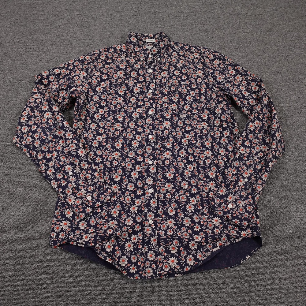 J. Crew Factory Navy Floral Print Button-Down Shirt